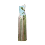 Oscar de la Renta Chiné Cyclamen Threadwork Fringe Gown