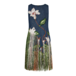 Oscar de la Renta Chiné Cyclamen Threadwork Fringe Shift Dress - Dresses - American Luxury Evening Wear at Luxury Shoes 