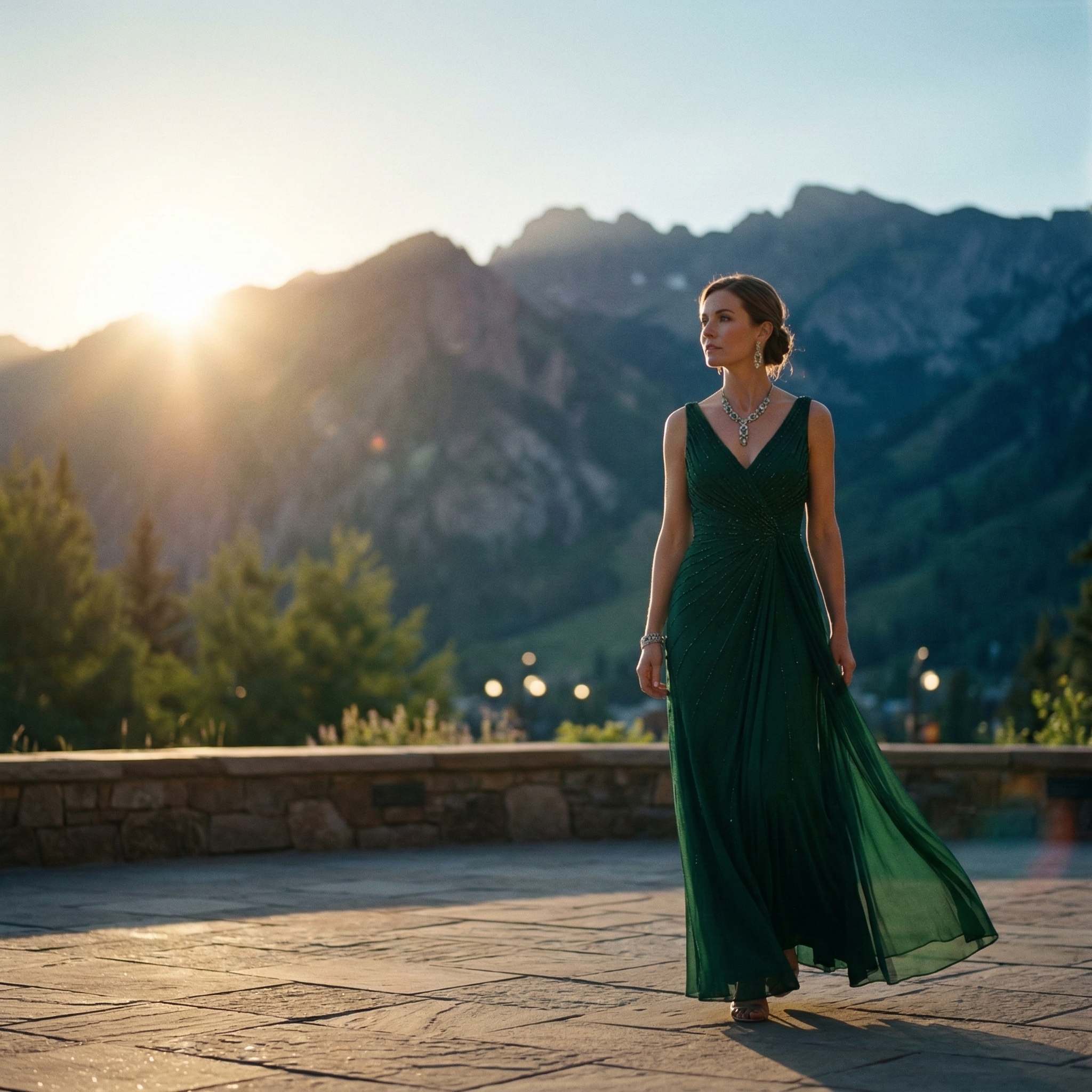 Cocktail gala gown in Aspen Summer 2026