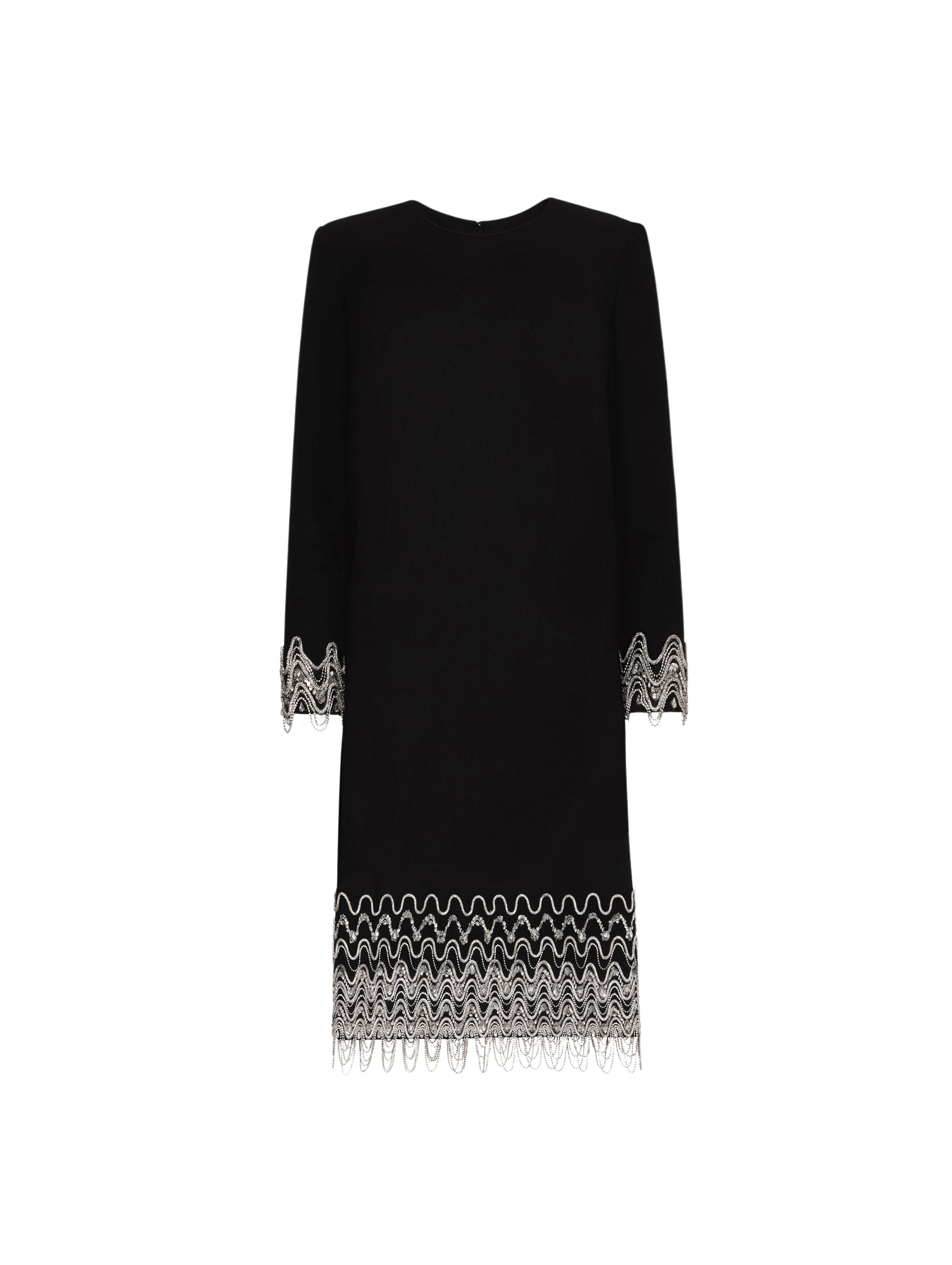 Crystal-Wave-Embroidered-Shift-Dress-Oscar-de-la-Renta-Dresses72596_nobg Oscar de la Renta Crystal Wave Embroidered Shift Dress - Dresses - American Luxury Evening Wear at Luxury Shoes