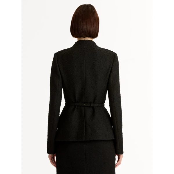 Oscar de la Renta Cyclamen Belt Tweed Jacket - Jackets - American Luxury Evening Wear at Luxury Shoes 