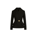 Oscar de la Renta Cyclamen Belt Tweed Jacket
