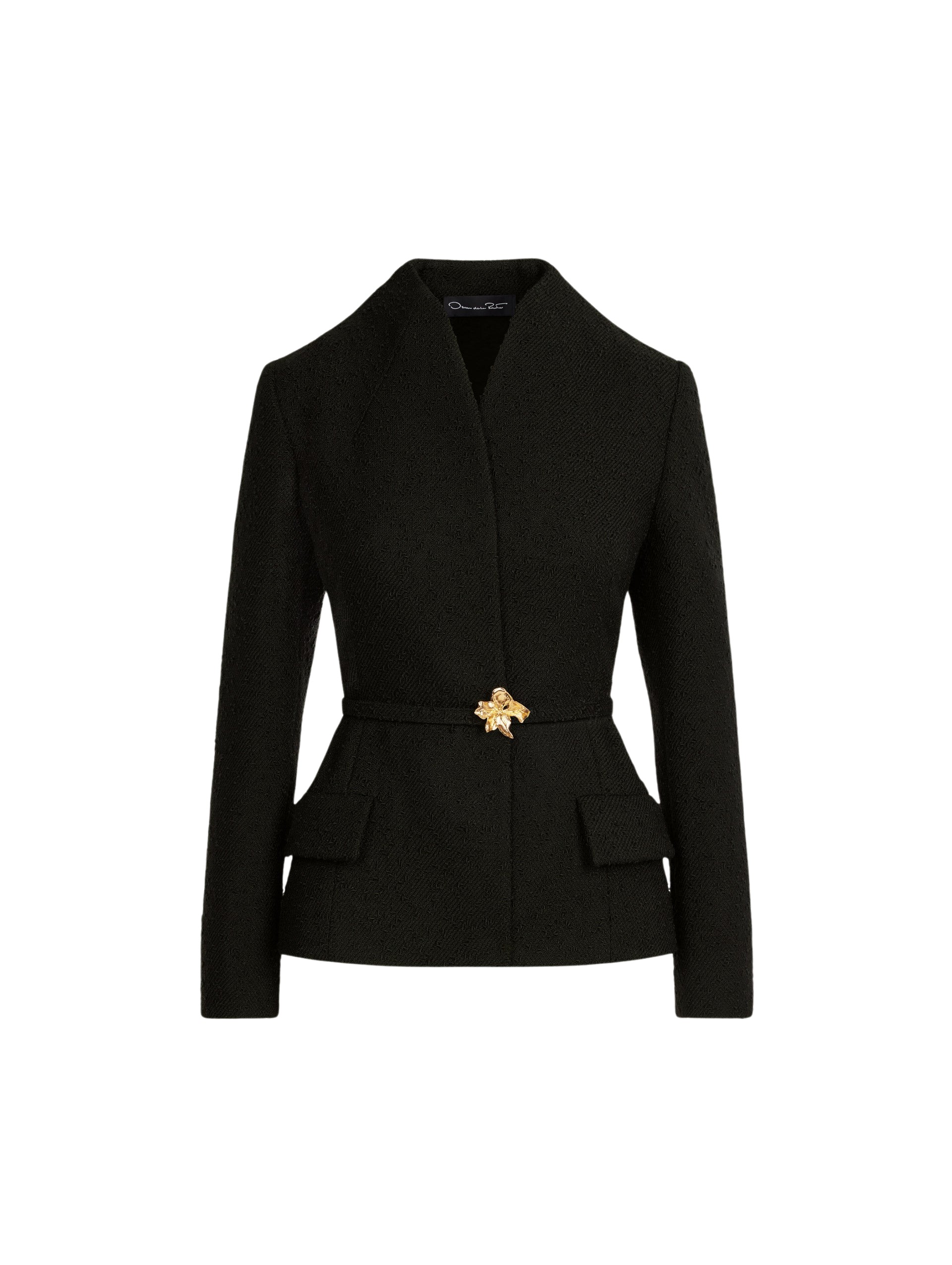 Cyclamen-Belt-Tweed-Jacket-Oscar-de-la-Renta-Jackets59107_nobg Oscar de la Renta Cyclamen Belt Tweed Jacket - Jackets - American Luxury Evening Wear at Luxury Shoes