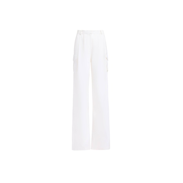 Elie Saab Drill Pants in White featuring 87% Viscose