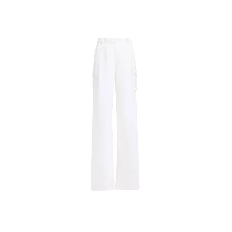 Elie Saab Drill Pants in White featuring 87% Viscose