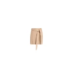 Elie Saab Drill Skirt in Brown featuring 57% Polyester