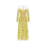 Elie Saab Embroidered Tulle Dress in Green featuring  – Luxury Designer Fashion at Luxury Shoes .