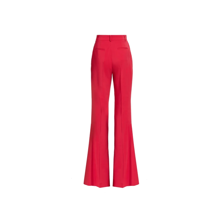 Elie Saab Flared Cady Pants in Red featuring 79% Viscose