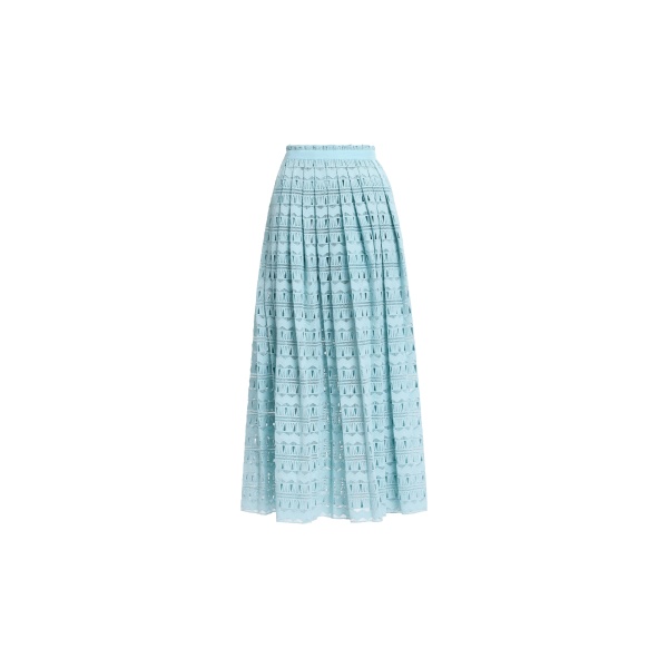 Elie Saab Macramé Skirt in Blue featuring  – Luxury Designer Fashion at Luxury Shoes .