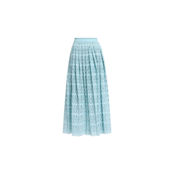 Elie Saab Macramé Skirt in Blue featuring  – Luxury Designer Fashion at Luxury Shoes .