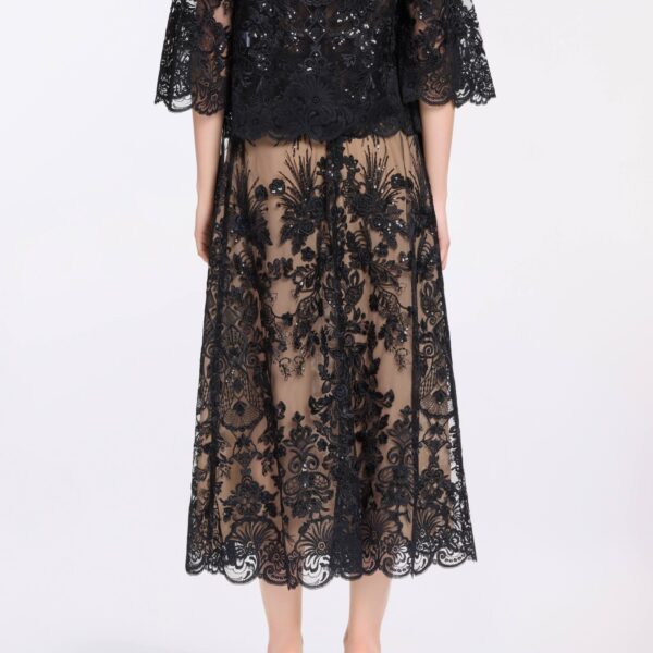 Elie Saab Sequin Embroidered Skirt, view 3