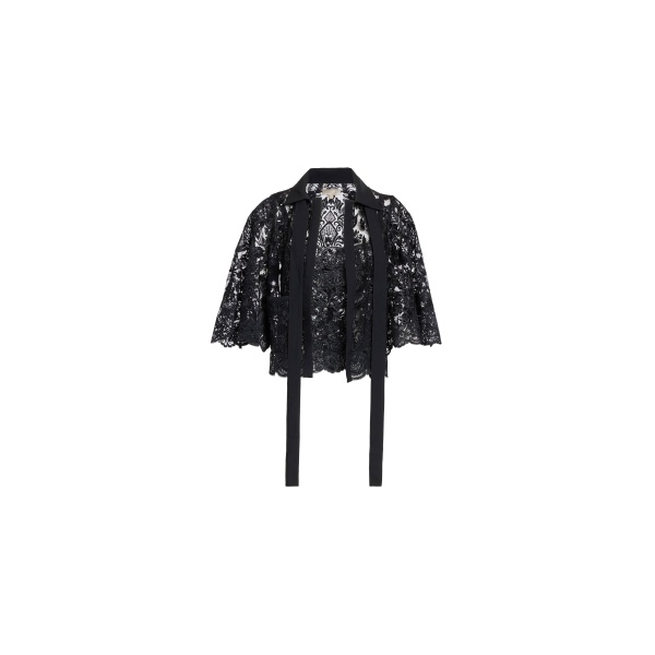 Elie Saab Sequin Embroidered Twin Set in Black featuring 43% Polyamide
