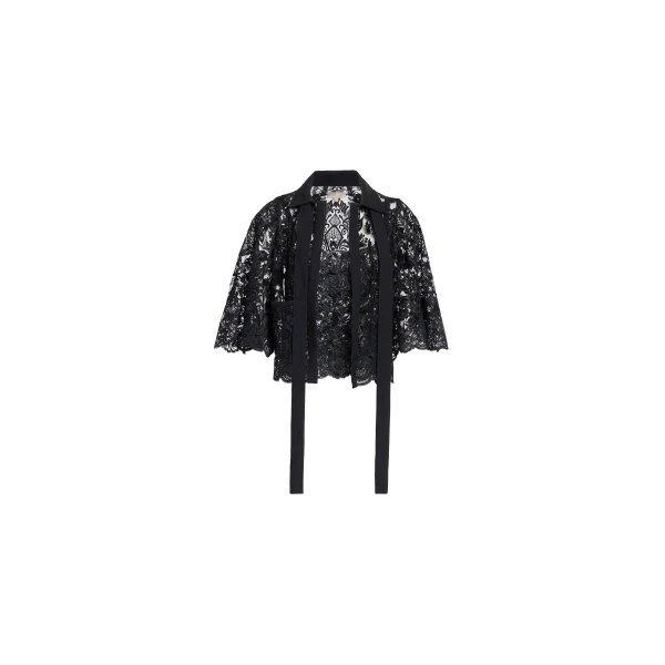 Elie Saab Sequin Embroidered Twin Set in Black featuring 43% Polyamide
