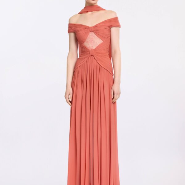 Elie Saab Silk And Lace Dress, view 2