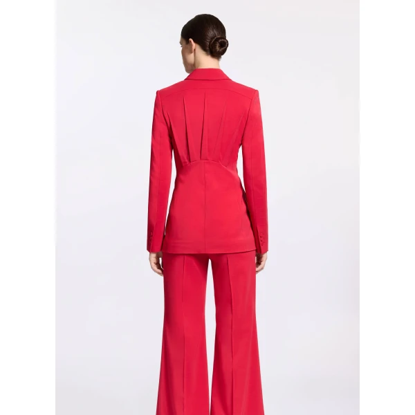 Elie Saab Tailored Cady Blazer in Red featuring  – Luxury Designer Fashion at Luxury Shoes .