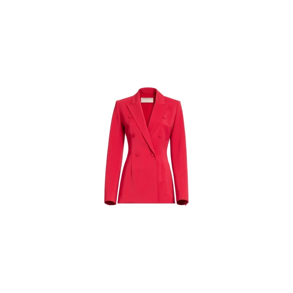 Elie Saab Tailored Cady Blazer in Red featuring  – Luxury Designer Fashion at Luxury Shoes .
