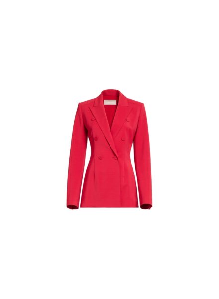Elie Saab Tailored Cady Blazer in Red featuring  – Luxury Designer Fashion at Luxury Shoes .