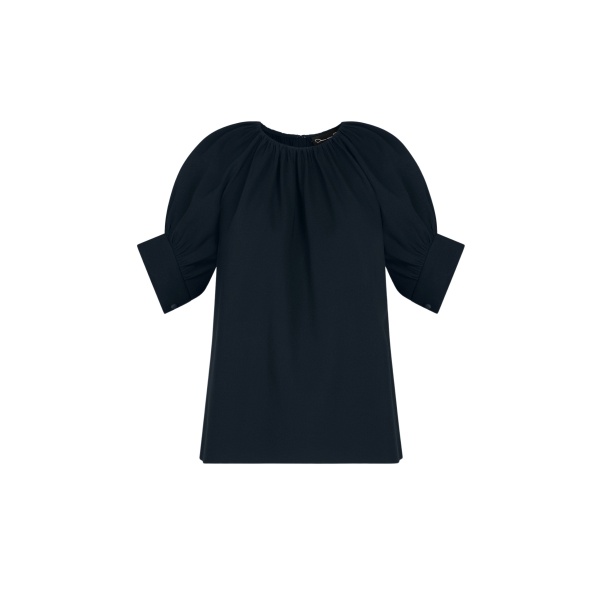 Gathered Silk Georgette Blouse