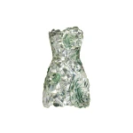 Oscar de la Renta Geometric Sequin Rosette Mini Dress