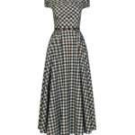Oscar de la Renta Gingham Cotton Poplin Dress - Dresses - American Luxury Evening Wear at Luxury Shoes 