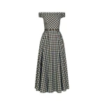 Oscar de la Renta Gingham Cotton Poplin Dress