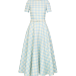 Oscar de la Renta Gingham Wool-Blend Dress - Dresses - American Luxury Evening Wear at Luxury Shoes 
