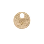 JACQUEMUS The Spiaggia small round bag Small raffia circle bag.