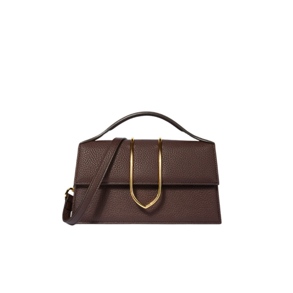 JACQUEMUS The large Bambino Cross-body metal flap bag.