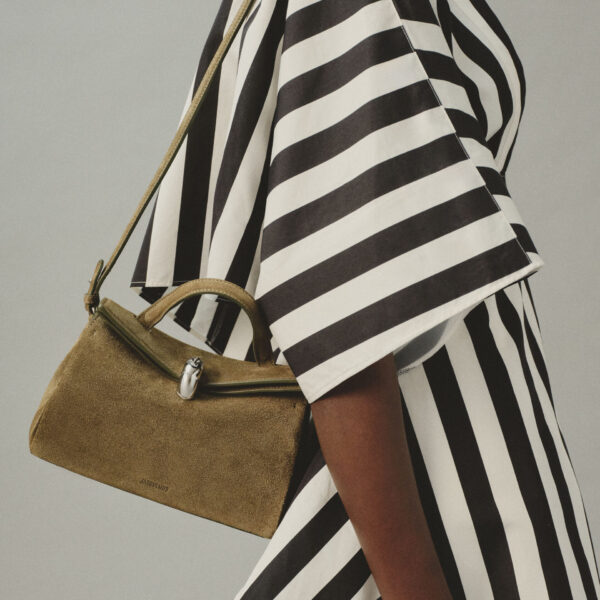 JACQUEMUS The small Valérie Small soft suede leather bag., view 3