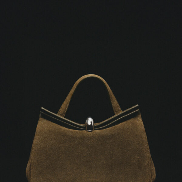 JACQUEMUS The small Valérie Small soft suede leather bag., view 4