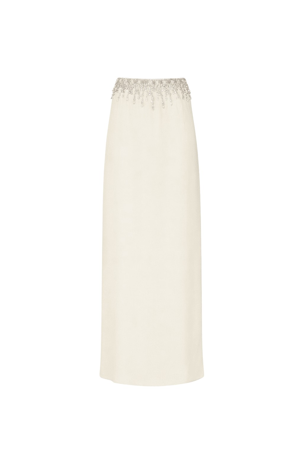 LAPOINTE Georgette Maxi Skirt With Embroidery - Ivory Skirts - New York Luxury Fashion at Luxury Shoes 