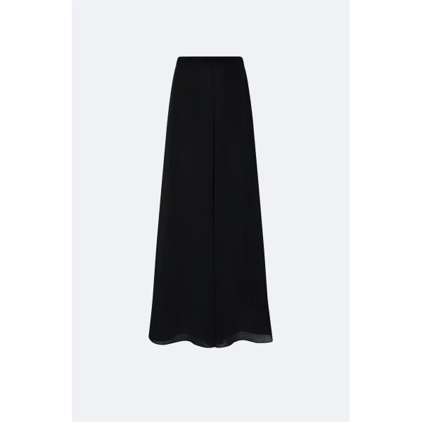 LAPOINTE Georgette Wide Leg Pant - Black Pants - New York Luxury Fashion at Luxury Shoes 