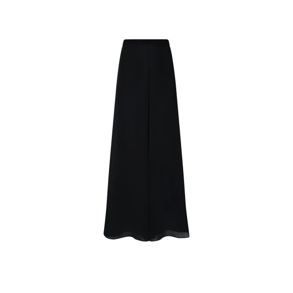LAPOINTE Georgette Wide Leg Pant - Black Pants - New York Luxury Fashion at Luxury Shoes 