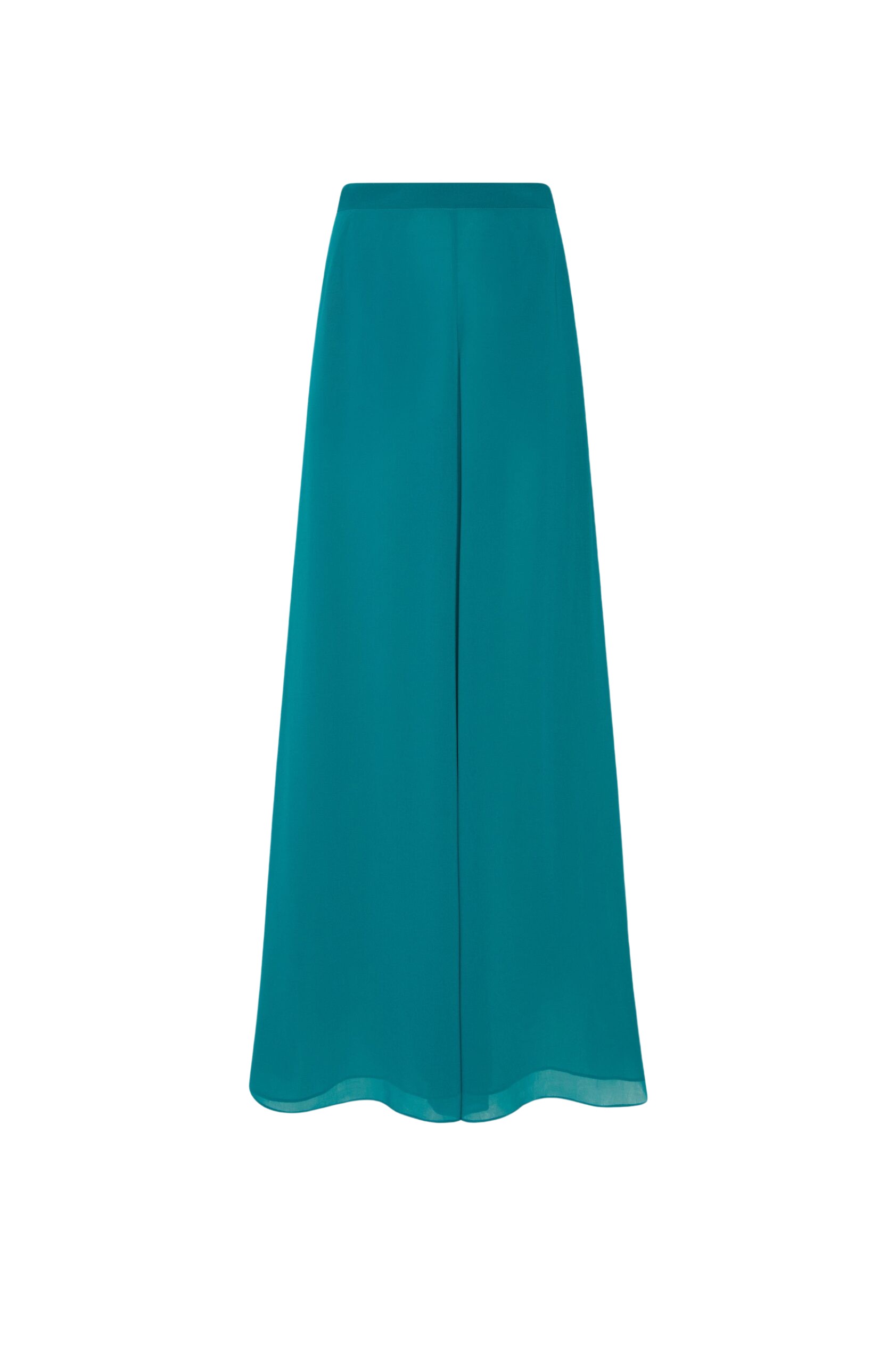 LAPOINTE Lightweight Georgette Wide Leg Pant With Pockets - Blue Pants - New York Luxury Fashion at Luxury Shoes 