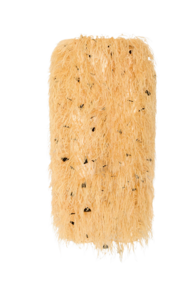 LAPOINTE Multi Feather Embroidery High Waist Skirt - Yellow Skirts - New York Luxury Fashion at Luxury Shoes 