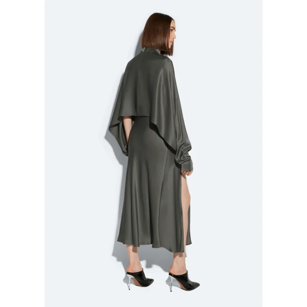 LAPOINTE Satin Bias Midi Skirt - Green Skirts - New York Luxury Fashion at Luxury Shoes 
