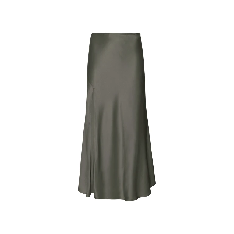 LAPOINTE Satin Bias Midi Skirt - Green Skirts - New York Luxury Fashion at Luxury Shoes 