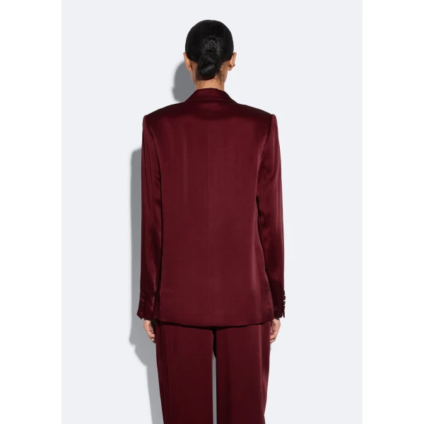 LAPOINTE Satin Blazer - Red Jackets - New York Luxury Fashion at Luxury Shoes 