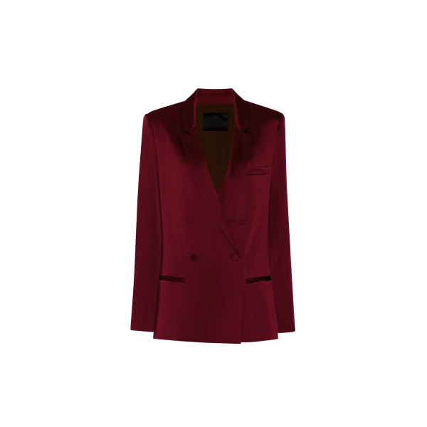 LAPOINTE Satin Blazer - Red Jackets - New York Luxury Fashion at Luxury Shoes 