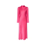 LAPOINTE Satin Draped Neck Bias Dress - Pink Dresses - New York Luxury Fashion at Luxury Shoes 