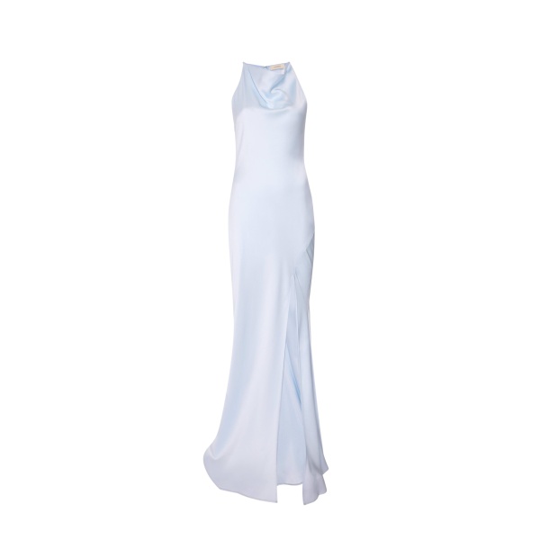 LaPointe Satin Halter Gown