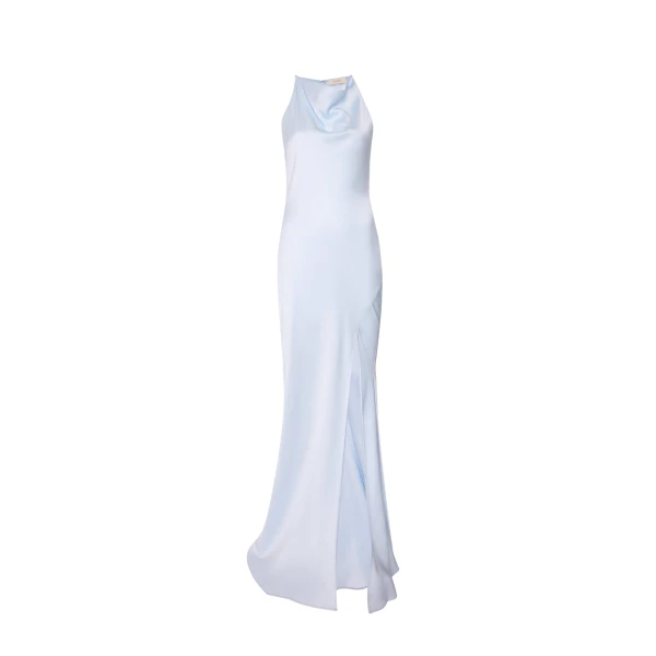 LaPointe Satin Halter Gown