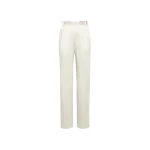 LAPOINTE Satin Relaxed Pleated Pant - Ivory Pants - New York Luxury Fashion at Luxury Shoes 