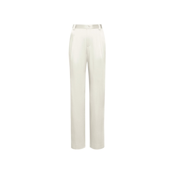 LaPointe Satin Relaxed Pleated Pant