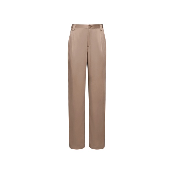 LaPointe Satin Relaxed Pleated Pant