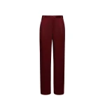 LAPOINTE Satin Relaxed Pleated Pant - Red Pants - New York Luxury Fashion at Luxury Shoes 