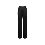 LAPOINTE Satin Relaxed Pleated Pant - Black Pants - New York Luxury Fashion at Luxury Shoes 
