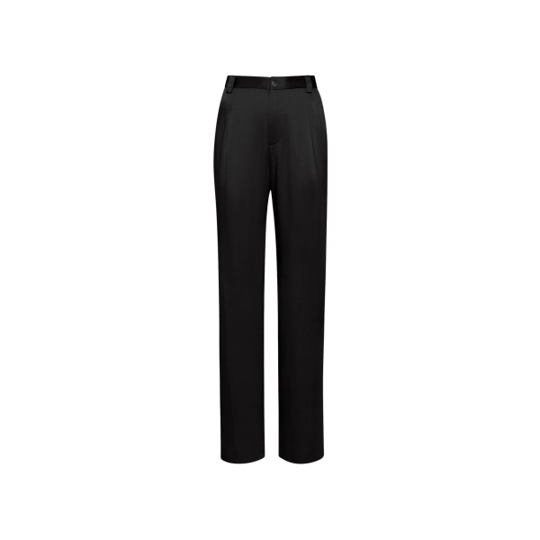 LaPointe Satin Relaxed Pleated Pant