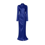 LAPOINTE Satin Tab Gown - Blue Dresses - New York Luxury Fashion at Luxury Shoes 