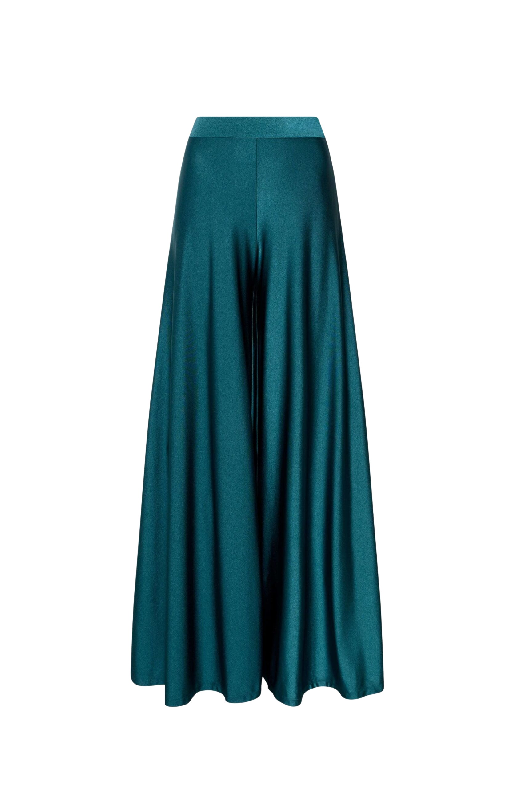 LAPOINTE Shine Jersey Wide Leg Pant - Blue Pants - New York Luxury Fashion at Luxury Shoes 
